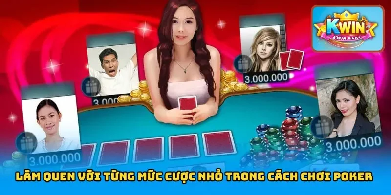 Làm quen với từng mức cược nhỏ trong cách chơi poker