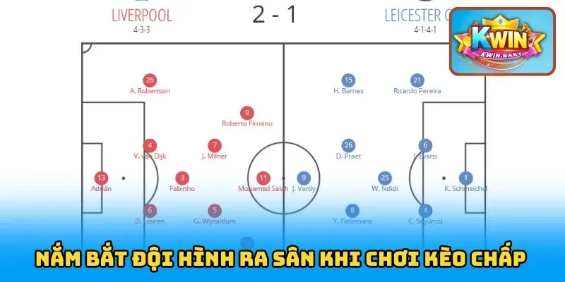 Nắm bắt đội hình ra sân khi chơi kèo chấp